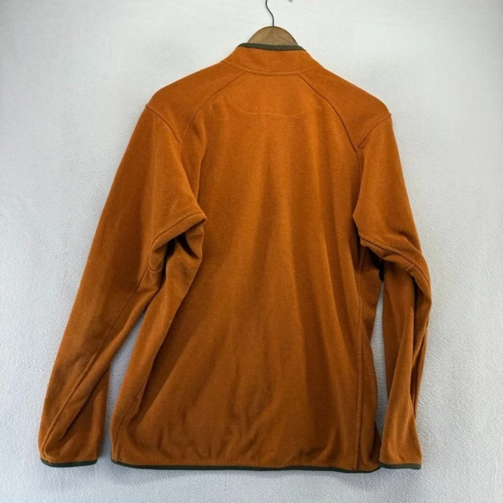 Arcteryx Polartec Fleece Men's Large Orange 1/4 Quarter Zip Pullover Gorp Logo